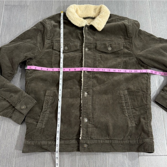 MARINE LAYER Boise Cord Sherpa Trucker Jacket in Major Brown Barn Coat Men’s M - Picture 14 of 16